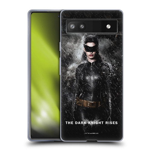The Dark Knight Rises Key Art Catwoman Rain Poster Soft Gel Case for Google Pixel 6a
