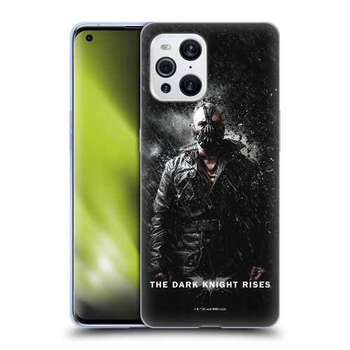 The Dark Knight Rises Key Art Bane Rain Poster Soft Gel Case for OPPO Find X3 / Pro