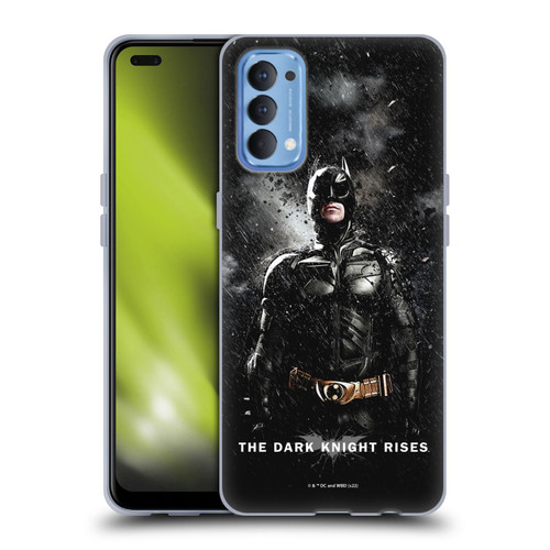 The Dark Knight Rises Key Art Batman Rain Poster Soft Gel Case for OPPO Reno 4 5G