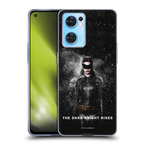 The Dark Knight Rises Key Art Catwoman Rain Poster Soft Gel Case for OPPO Reno7 5G / Find X5 Lite