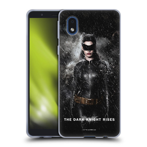 The Dark Knight Rises Key Art Catwoman Rain Poster Soft Gel Case for Samsung Galaxy A01 Core (2020)