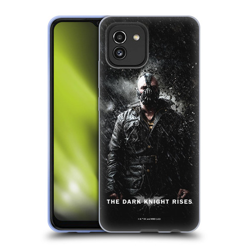 The Dark Knight Rises Key Art Bane Rain Poster Soft Gel Case for Samsung Galaxy A03 (2021)