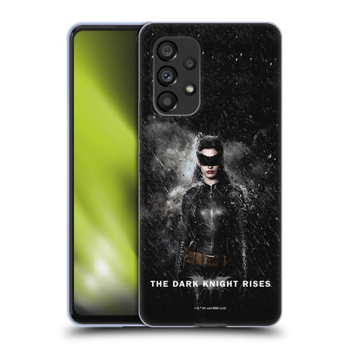 The Dark Knight Rises Key Art Catwoman Rain Poster Soft Gel Case for Samsung Galaxy A53 5G (2022)