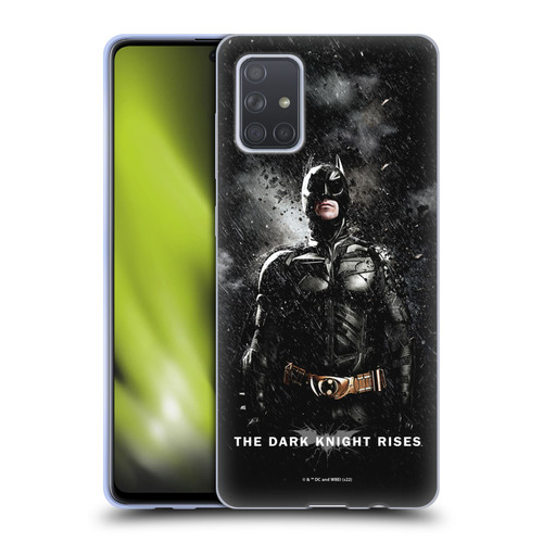 The Dark Knight Rises Key Art Batman Rain Poster Soft Gel Case for Samsung Galaxy A71 (2019)