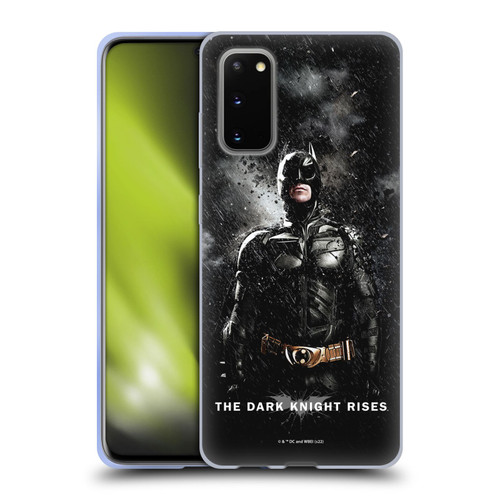 The Dark Knight Rises Key Art Batman Rain Poster Soft Gel Case for Samsung Galaxy S20 / S20 5G