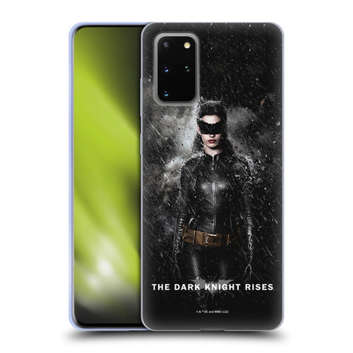The Dark Knight Rises Key Art Catwoman Rain Poster Soft Gel Case for Samsung Galaxy S20+ / S20+ 5G