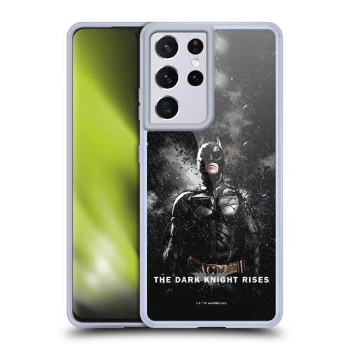 The Dark Knight Rises Key Art Batman Rain Poster Soft Gel Case for Samsung Galaxy S21 Ultra 5G