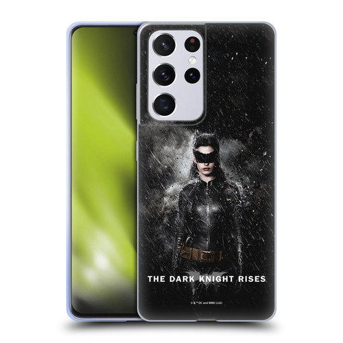 The Dark Knight Rises Key Art Catwoman Rain Poster Soft Gel Case for Samsung Galaxy S21 Ultra 5G