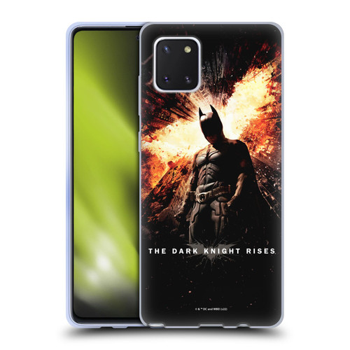 The Dark Knight Rises Key Art Batman Poster Soft Gel Case for Samsung Galaxy Note10 Lite