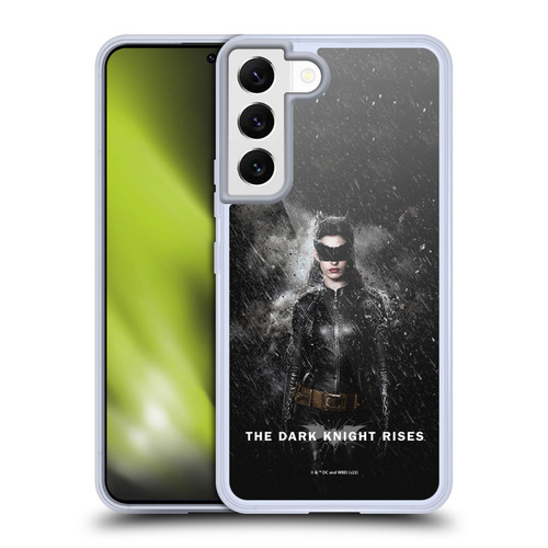 The Dark Knight Rises Key Art Catwoman Rain Poster Soft Gel Case for Samsung Galaxy S22 5G