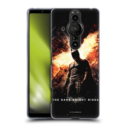 The Dark Knight Rises Key Art Batman Poster Soft Gel Case for Sony Xperia Pro-I