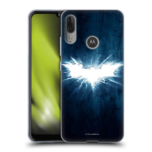 The Dark Knight Rises Logo Grunge Soft Gel Case for Motorola Moto E6 Plus