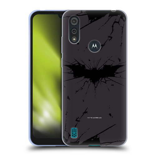 The Dark Knight Rises Logo Black Soft Gel Case for Motorola Moto E6s (2020)
