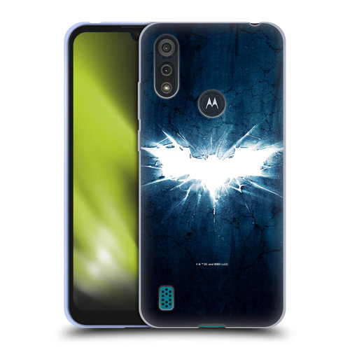 The Dark Knight Rises Logo Grunge Soft Gel Case for Motorola Moto E6s (2020)