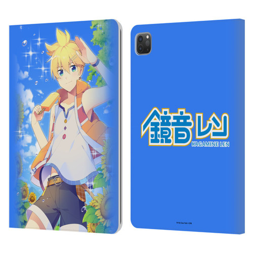 Hatsune Miku Characters Kagamine Len Leather Book Wallet Case Cover For Apple iPad Pro 11 2020 / 2021 / 2022