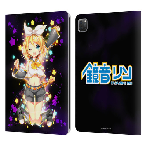 Hatsune Miku Characters Kagamine Rin Leather Book Wallet Case Cover For Apple iPad Pro 11 2020 / 2021 / 2022