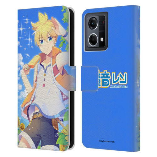 Hatsune Miku Characters Kagamine Len Leather Book Wallet Case Cover For OPPO Reno8 4G