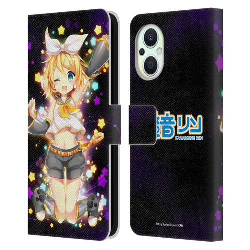 Hatsune Miku Characters Kagamine Rin Leather Book Wallet Case Cover For OPPO Reno8 Lite