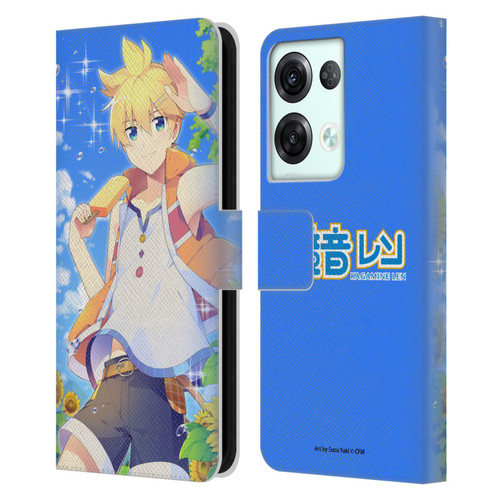 Hatsune Miku Characters Kagamine Len Leather Book Wallet Case Cover For OPPO Reno8 Pro