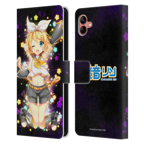 Hatsune Miku Characters Kagamine Rin Leather Book Wallet Case Cover For Samsung Galaxy A04 (2022)