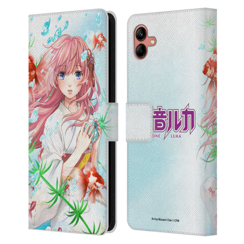 Hatsune Miku Characters Megurine Luka Leather Book Wallet Case Cover For Samsung Galaxy A04 (2022)