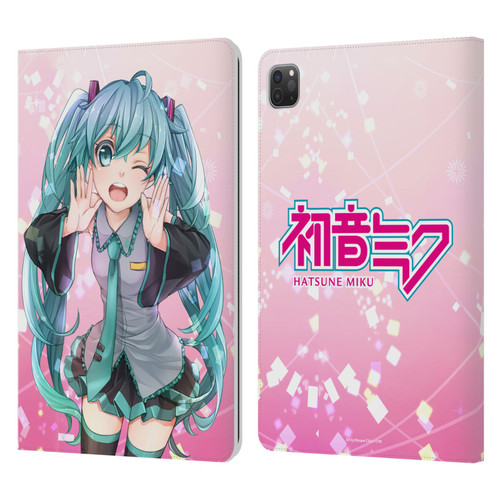 Hatsune Miku Graphics Wink Leather Book Wallet Case Cover For Apple iPad Pro 11 2020 / 2021 / 2022