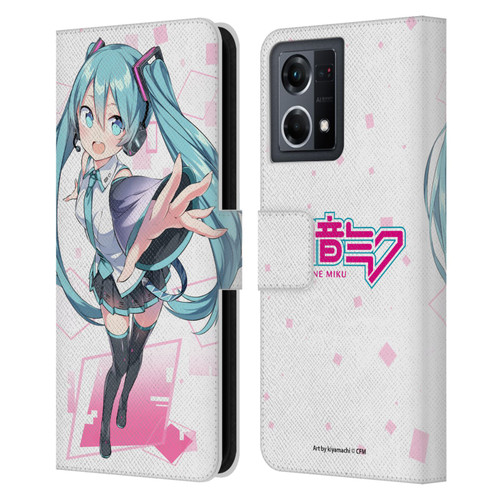 Hatsune Miku Graphics Cute Leather Book Wallet Case Cover For OPPO Reno8 4G