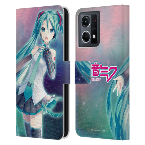 Hatsune Miku Graphics Nebula Leather Book Wallet Case Cover For OPPO Reno8 4G