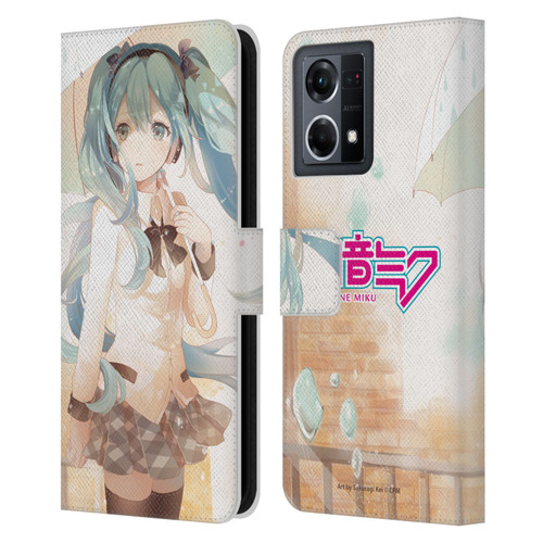 Hatsune Miku Graphics Rain Leather Book Wallet Case Cover For OPPO Reno8 4G