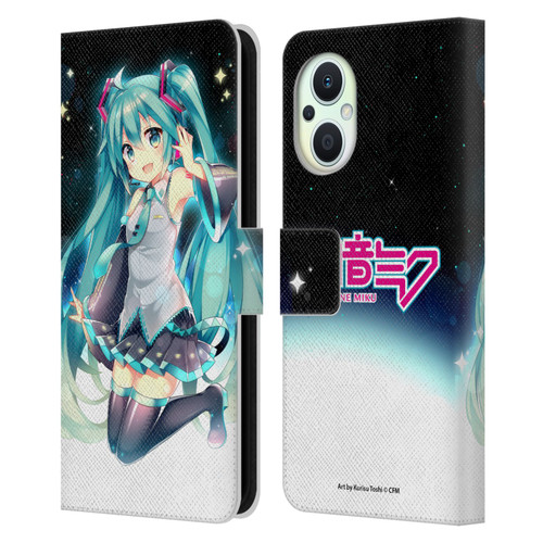 Hatsune Miku Graphics Night Sky Leather Book Wallet Case Cover For OPPO Reno8 Lite