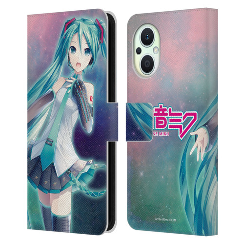 Hatsune Miku Graphics Nebula Leather Book Wallet Case Cover For OPPO Reno8 Lite