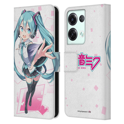 Hatsune Miku Graphics Cute Leather Book Wallet Case Cover For OPPO Reno8 Pro