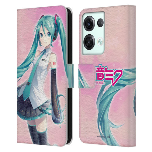 Hatsune Miku Graphics Star Leather Book Wallet Case Cover For OPPO Reno8 Pro