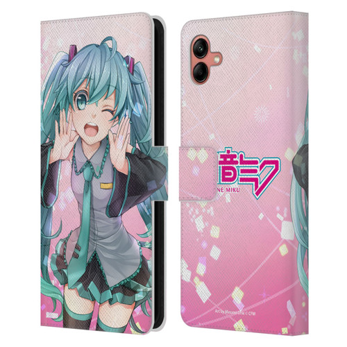 Hatsune Miku Graphics Wink Leather Book Wallet Case Cover For Samsung Galaxy A04 (2022)