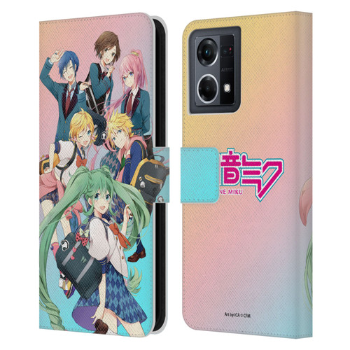 Hatsune Miku Virtual Singers High School Leather Book Wallet Case Cover For OPPO Reno8 4G