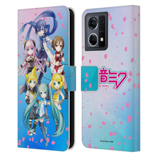 Hatsune Miku Virtual Singers Sakura Leather Book Wallet Case Cover For OPPO Reno8 4G