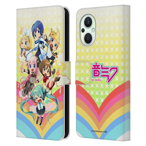 Hatsune Miku Virtual Singers Rainbow Leather Book Wallet Case Cover For OPPO Reno8 Lite