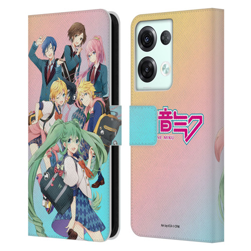 Hatsune Miku Virtual Singers High School Leather Book Wallet Case Cover For OPPO Reno8 Pro