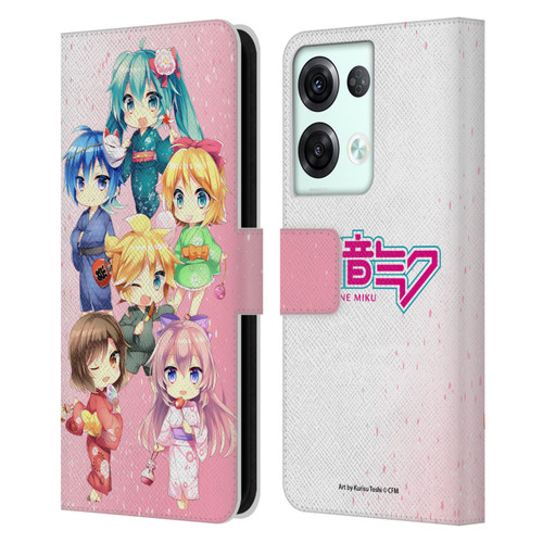 Hatsune Miku Virtual Singers Characters Leather Book Wallet Case Cover For OPPO Reno8 Pro