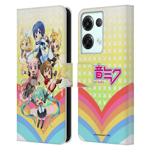 Hatsune Miku Virtual Singers Rainbow Leather Book Wallet Case Cover For OPPO Reno8 Pro