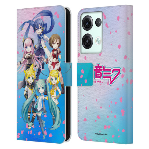 Hatsune Miku Virtual Singers Sakura Leather Book Wallet Case Cover For OPPO Reno8 Pro