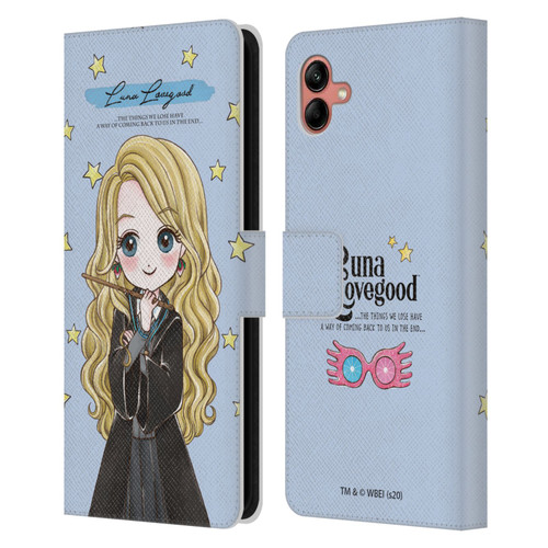 Harry Potter Deathly Hallows XXXVII Luna Lovegood Leather Book Wallet Case Cover For Samsung Galaxy A04 (2022)