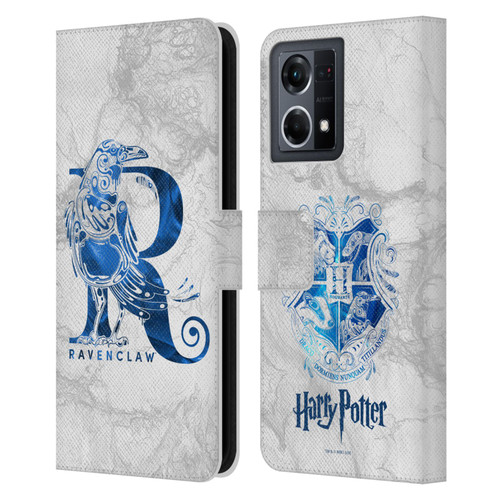 Harry Potter Deathly Hallows IX Ravenclaw Aguamenti Leather Book Wallet Case Cover For OPPO Reno8 4G
