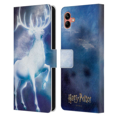 Harry Potter Prisoner Of Azkaban II Stag Patronus Leather Book Wallet Case Cover For Samsung Galaxy A04 (2022)
