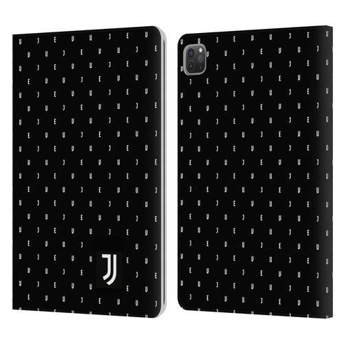 Juventus Football Club Lifestyle 2 Black Logo Type Pattern Leather Book Wallet Case Cover For Apple iPad Pro 11 2020 / 2021 / 2022