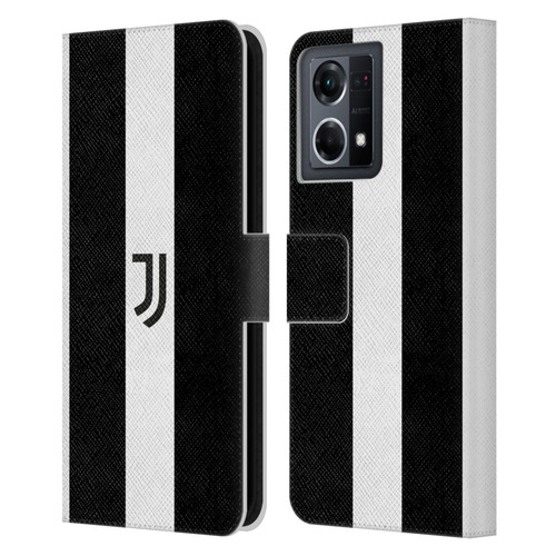 Juventus Football Club Lifestyle 2 Bold White Stripe Leather Book Wallet Case Cover For OPPO Reno8 4G