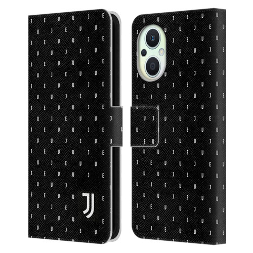 Juventus Football Club Lifestyle 2 Black Logo Type Pattern Leather Book Wallet Case Cover For OPPO Reno8 Lite