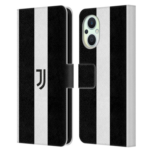 Juventus Football Club Lifestyle 2 Bold White Stripe Leather Book Wallet Case Cover For OPPO Reno8 Lite