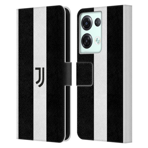 Juventus Football Club Lifestyle 2 Bold White Stripe Leather Book Wallet Case Cover For OPPO Reno8 Pro