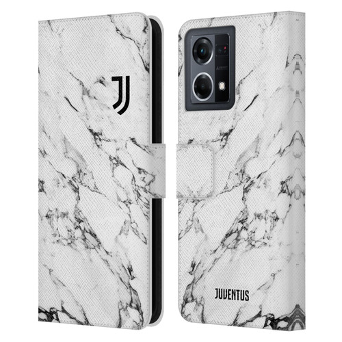 Juventus Football Club Marble White Leather Book Wallet Case Cover For OPPO Reno8 4G